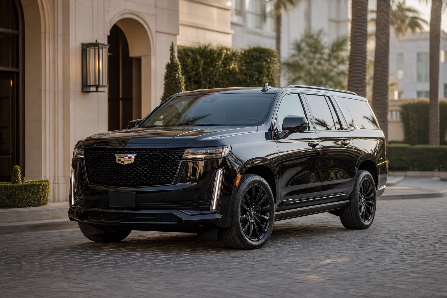 Black Cadillac Escalade luxury SUV — Beverly Hills Car Service
