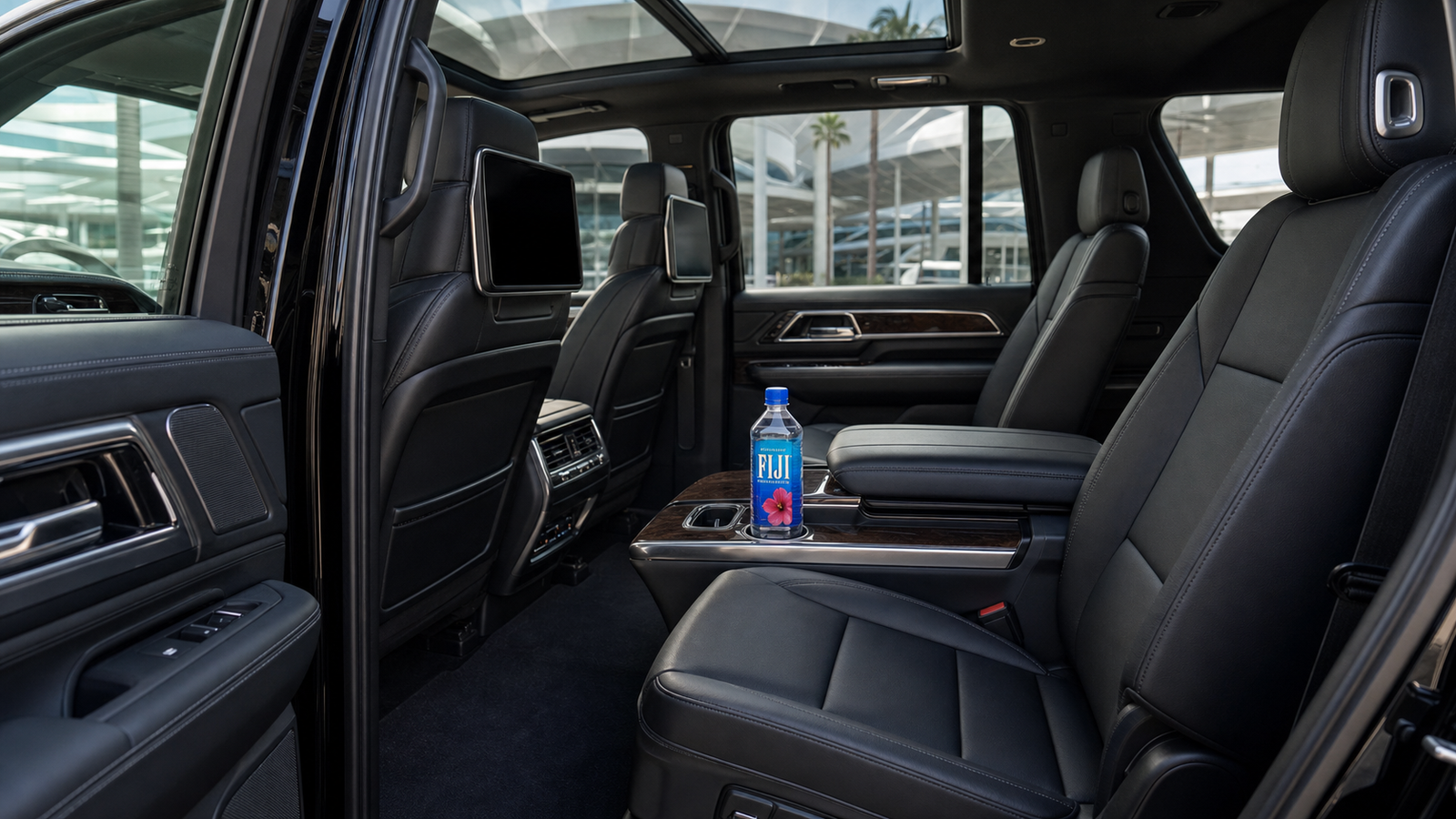 Premium Escalade rear cabin with FIJI Water